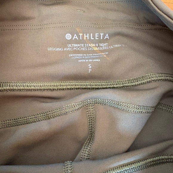 Athleta Ultimate Stash II Tight, Leggings, Pockets, Green, Army Olive, Small - Picture 7 of 9